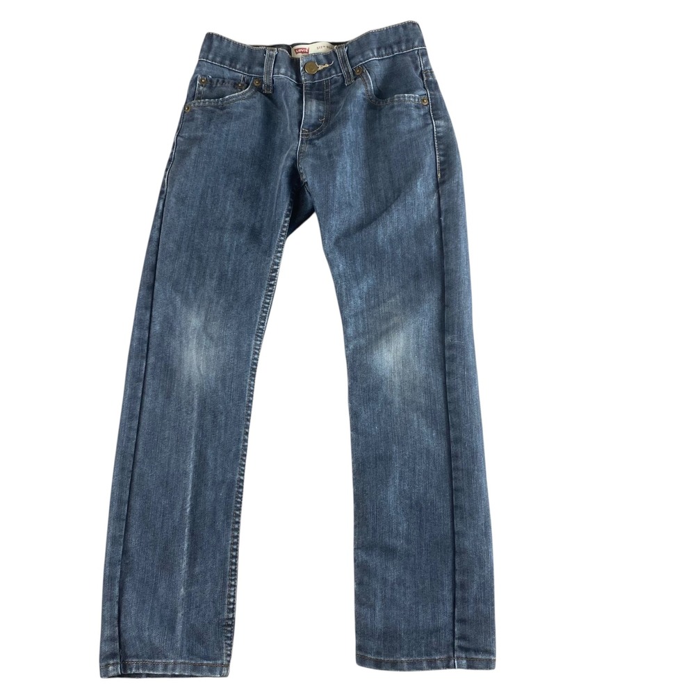 Levi's 511 Slim Fit Boys Jeans Dark Wash Adjustable Waist Size 10 Regular - Picture 1 of 8